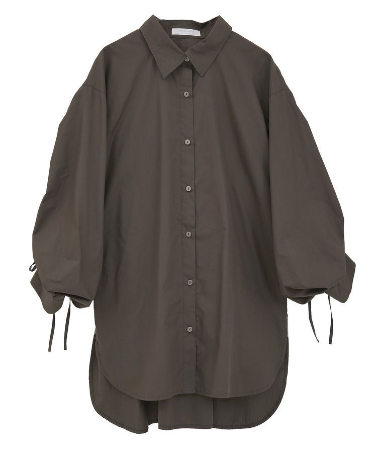 Green Parks「イージーケア袖シャーリングシャツ」|シャツ・ブラウス|