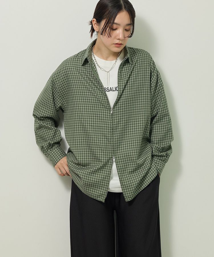 Green Parks「イージーケアアソートZIPシャツ」|シャツ・ブラウス|