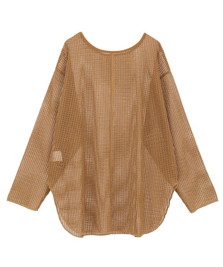 Green Parks「メッシュ長袖ゆるカットプルオーバー」|Tシャツ・カットソー|