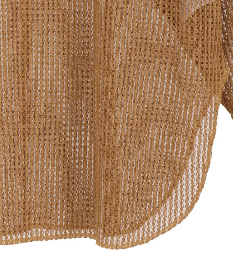 Green Parks「メッシュ長袖ゆるカットプルオーバー」|Tシャツ・カットソー|