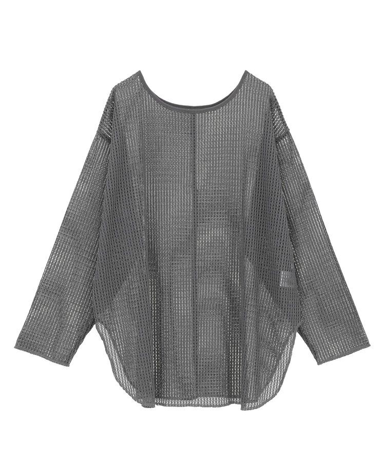 Green Parks「メッシュ長袖ゆるカットプルオーバー」|Tシャツ・カットソー|