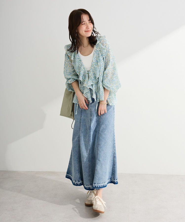 Green Parks「花柄フリルブラウス」|シャツ・ブラウス|