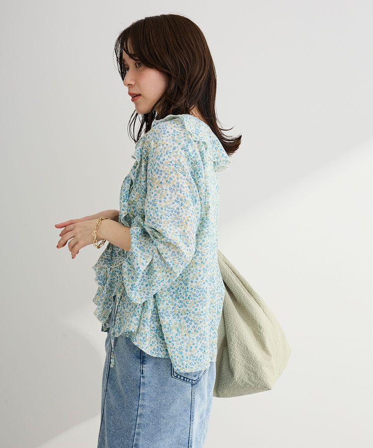 Green Parks「花柄フリルブラウス」|シャツ・ブラウス|