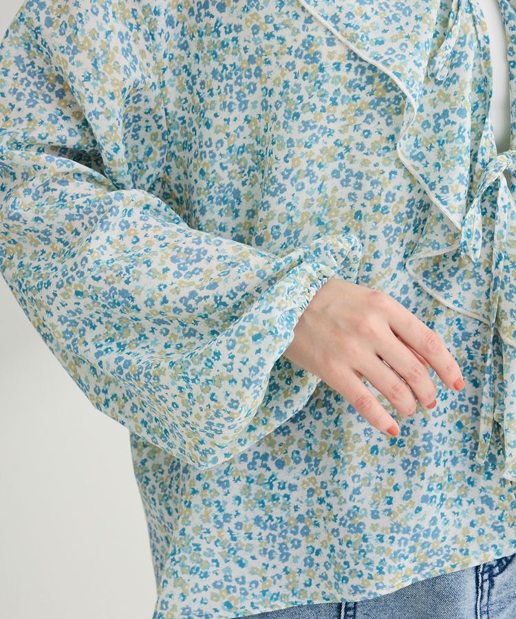 Green Parks「花柄フリルブラウス」|シャツ・ブラウス|