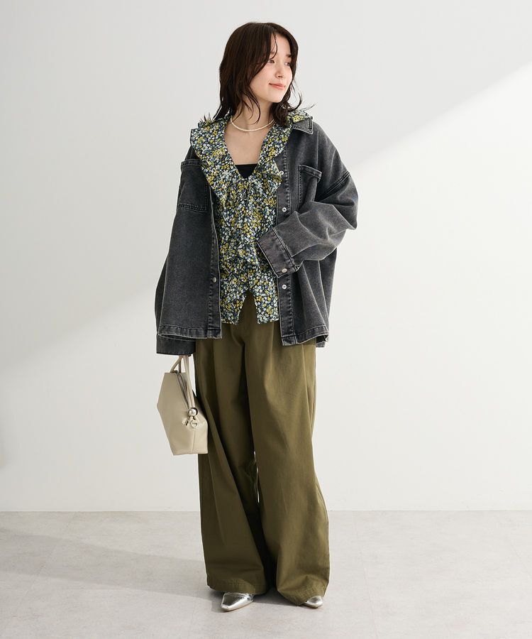 Green Parks「花柄フリルブラウス」|シャツ・ブラウス|