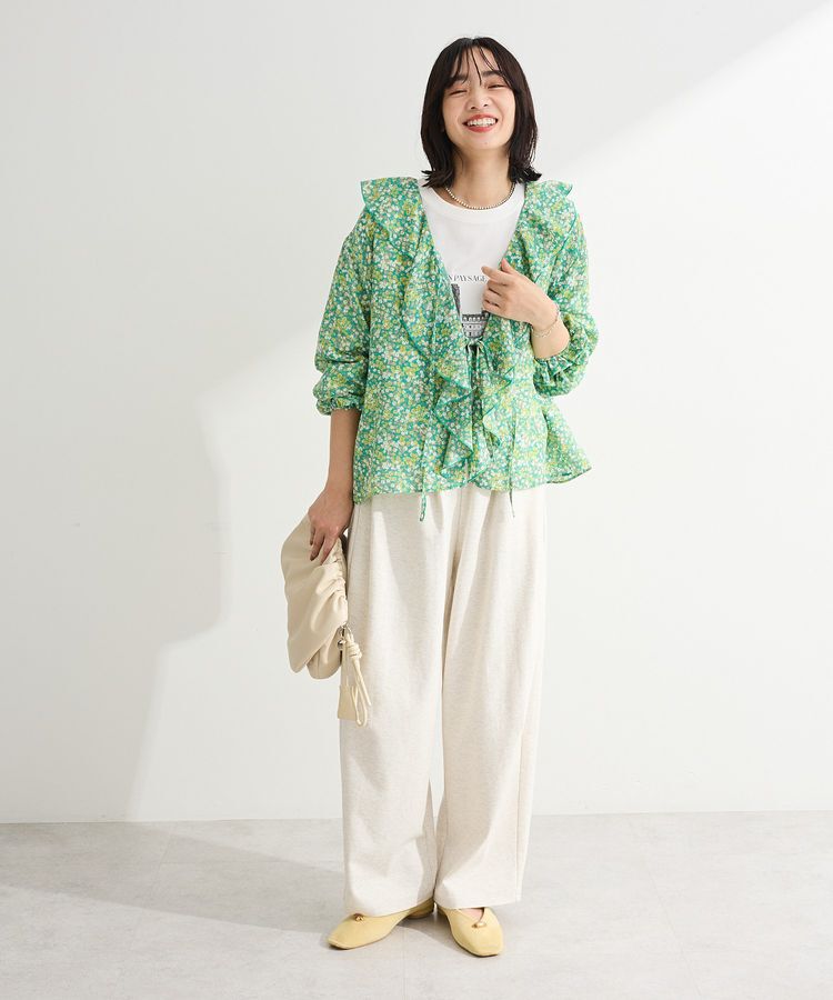 Green Parks「花柄フリルブラウス」|シャツ・ブラウス|