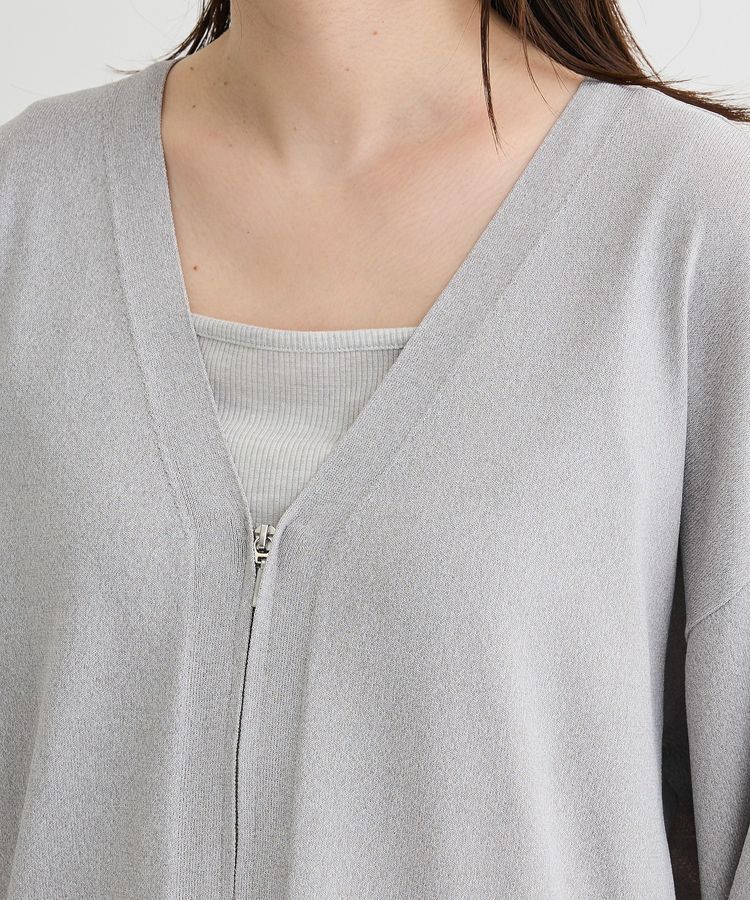 Green Parks「VネックZIPカーディガン」|カーディガン|