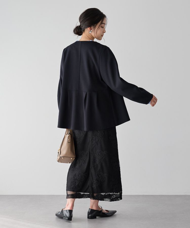 YECCA VECCA「フラワー柄刺繍メッシュスカート」|スカート|