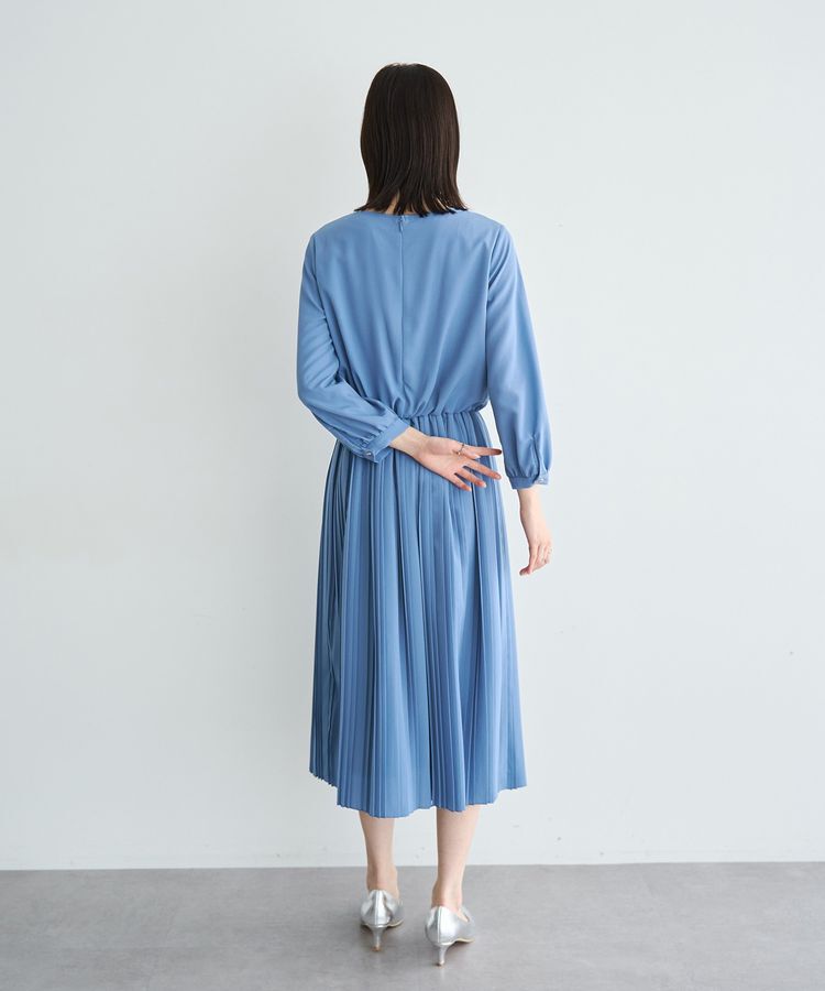 YECCA VECCA「ジョーゼットプリーツワンピース」|ワンピース|