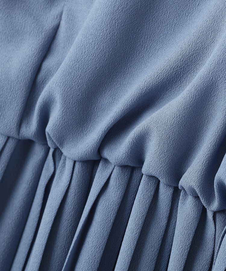 YECCA VECCA「ジョーゼットプリーツワンピース」|ワンピース|