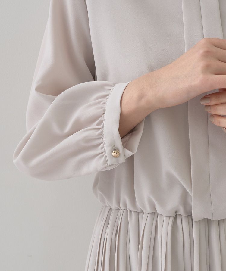 YECCA VECCA「ジョーゼットプリーツワンピース」|ワンピース|