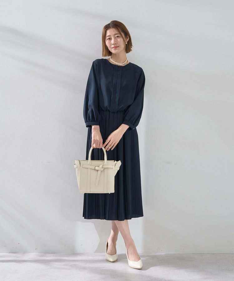 YECCA VECCA「ジョーゼットプリーツワンピース」|ワンピース|