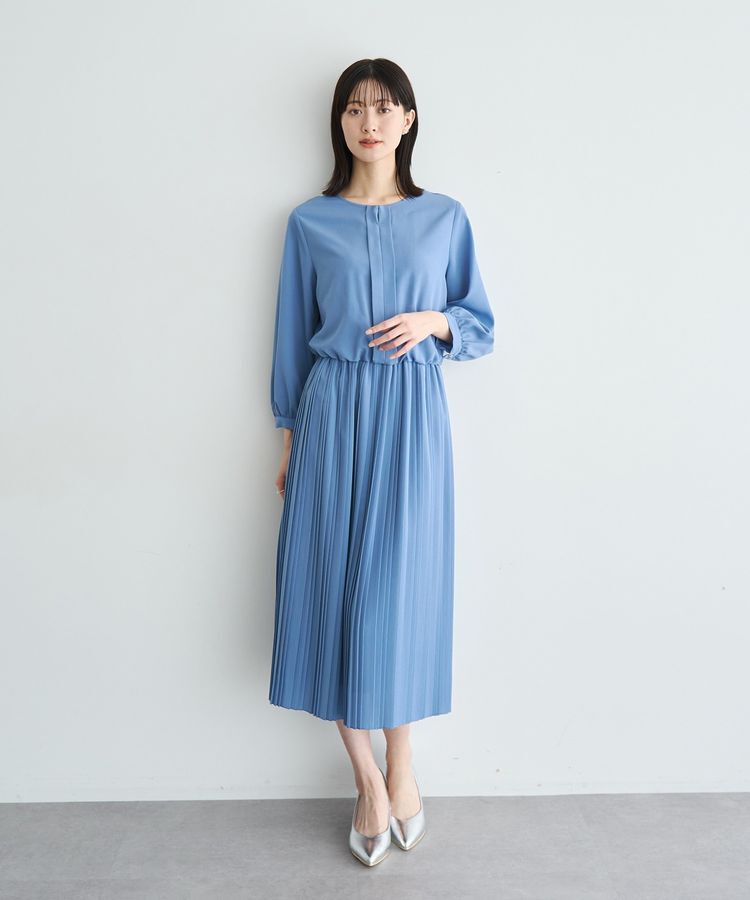 YECCA VECCA「ジョーゼットプリーツワンピース」|ワンピース|