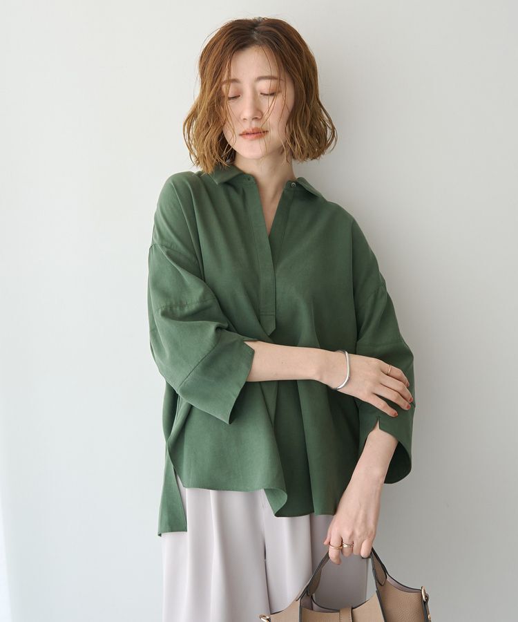 Editt by YECCA VECCA「バルーン袖スキッパーシャツ」|シャツ・ブラウス|