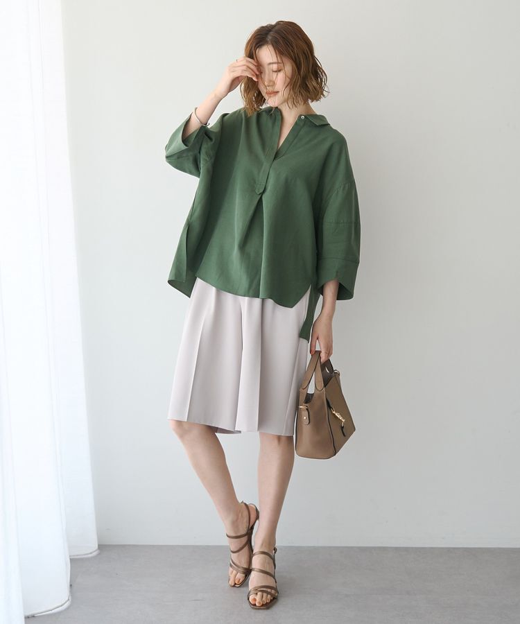 Editt by YECCA VECCA「バルーン袖スキッパーシャツ」|シャツ・ブラウス|