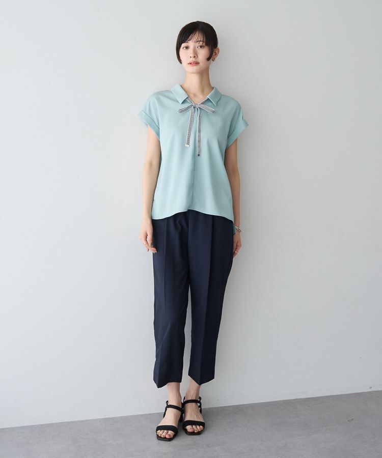 YECCA VECCA「2wayストライプリボンブラウス」|シャツ・ブラウス|