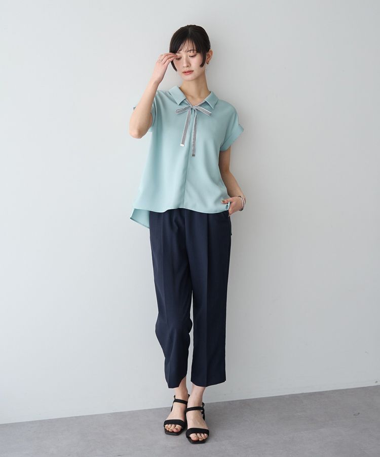 YECCA VECCA「2wayストライプリボンブラウス」|シャツ・ブラウス|