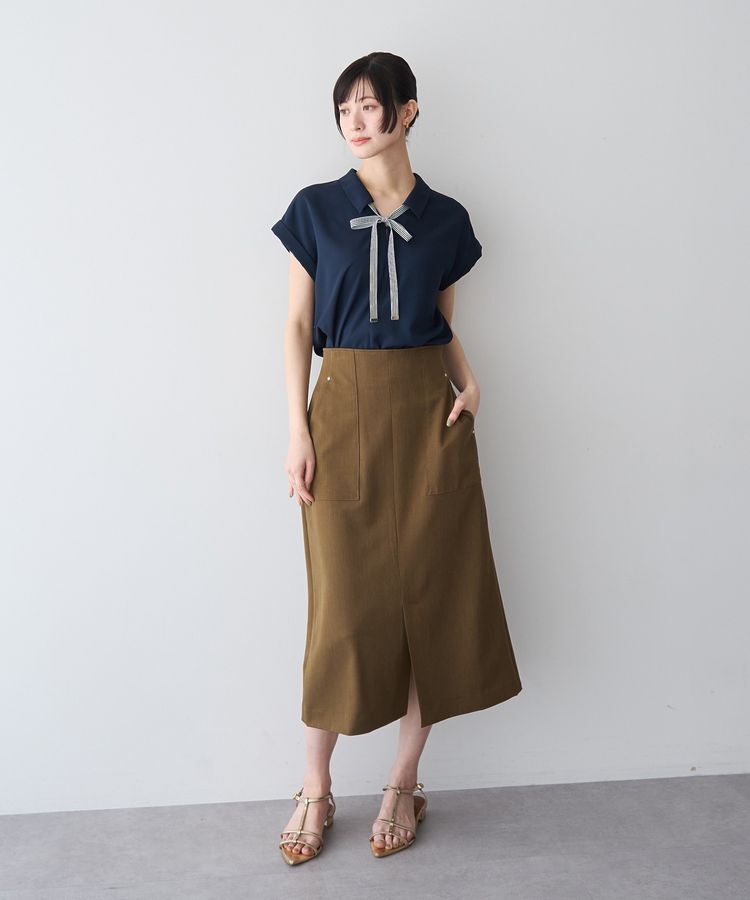 YECCA VECCA「2wayストライプリボンブラウス」|シャツ・ブラウス|