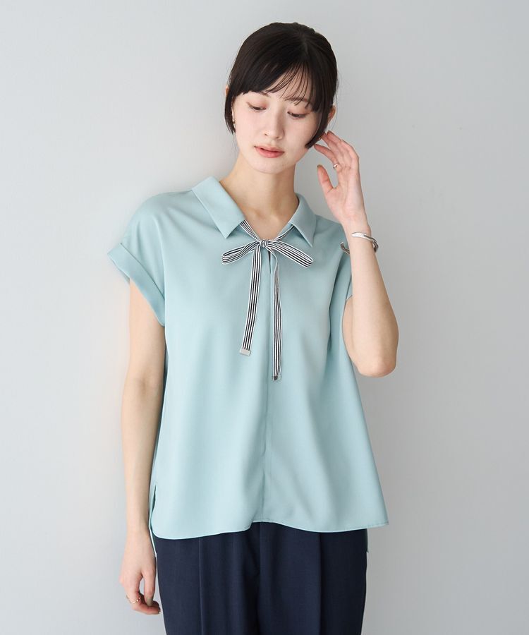 YECCA VECCA「2wayストライプリボンブラウス」|シャツ・ブラウス|Mint