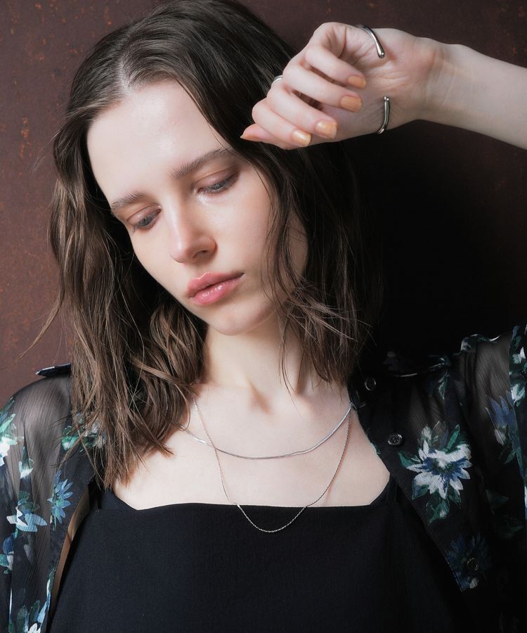 YECCA VECCA「ステンレス2連チェーンネックレス」|ネックレス|