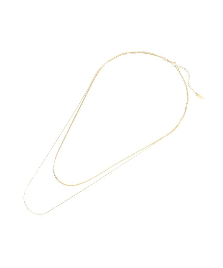 YECCA VECCA「ステンレス2連チェーンネックレス」|ネックレス|