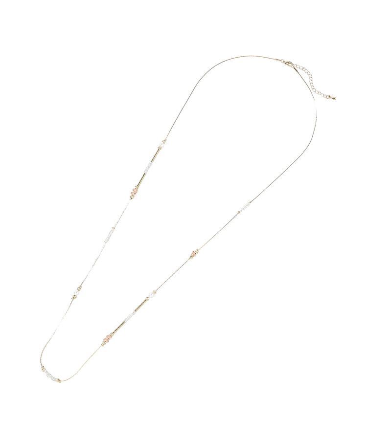 YECCA VECCA「ガラスMIXロングネックレス」|ネックレス|