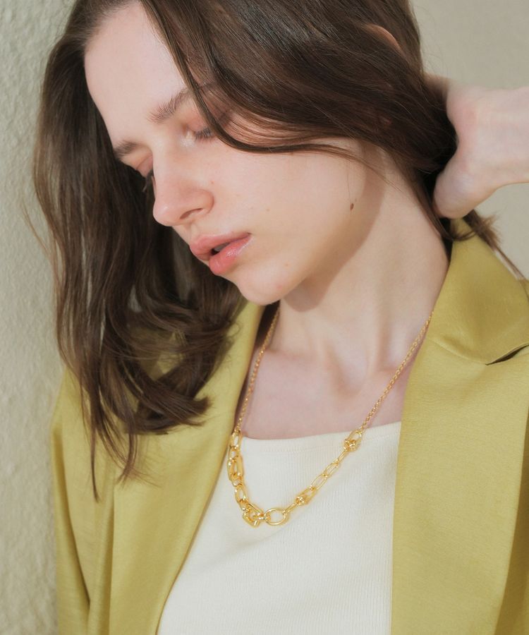 YECCA VECCA「デザインチェーンショートネックレス」|ネックレス|Gold