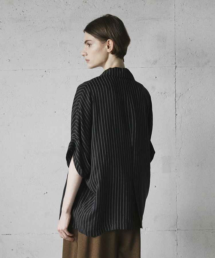 GARAGE OF GOOD CLOTHING「ストライプ半袖ジャケット」|テーラードジャケット|