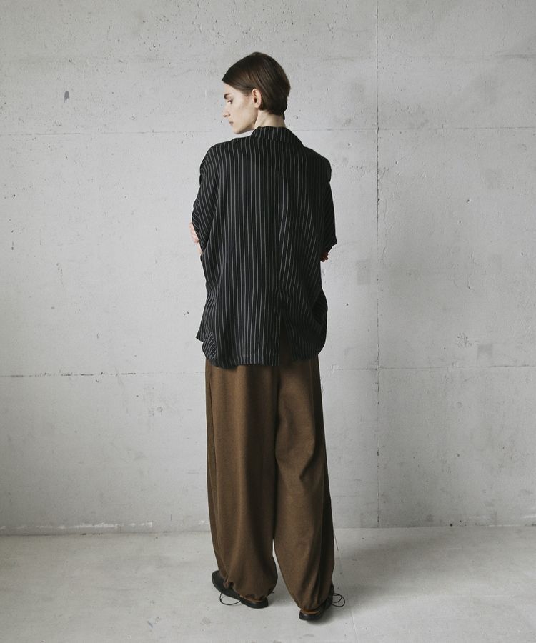 GARAGE OF GOOD CLOTHING「ストライプ半袖ジャケット」|テーラードジャケット|