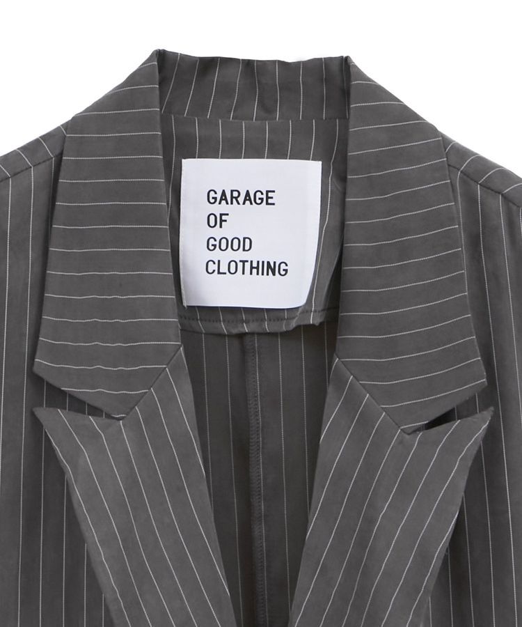 GARAGE OF GOOD CLOTHING「ストライプ半袖ジャケット」|テーラードジャケット|