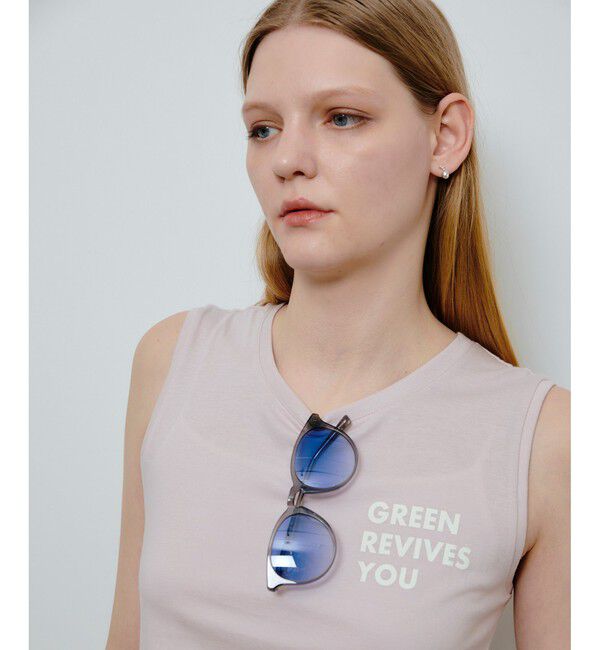 allureville「サイドロゴノースリーブTシャツ」|その他|ピンク