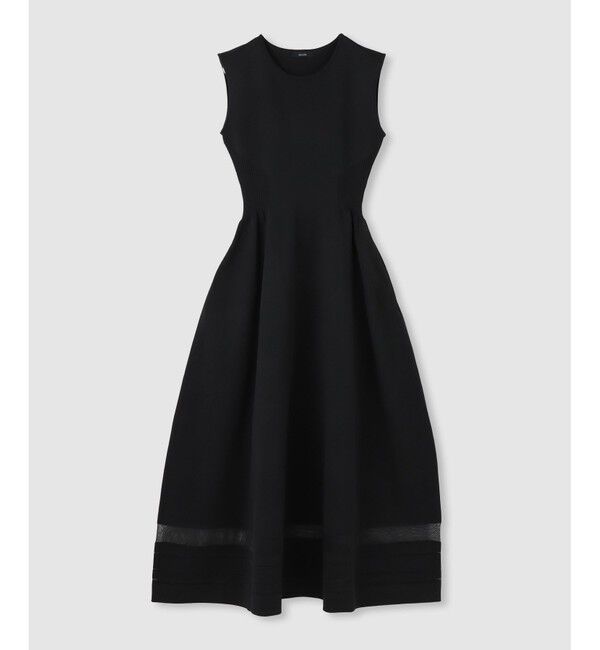 allureville「◇ ウエストマークリブワンピース」|ワンピース|ブラック