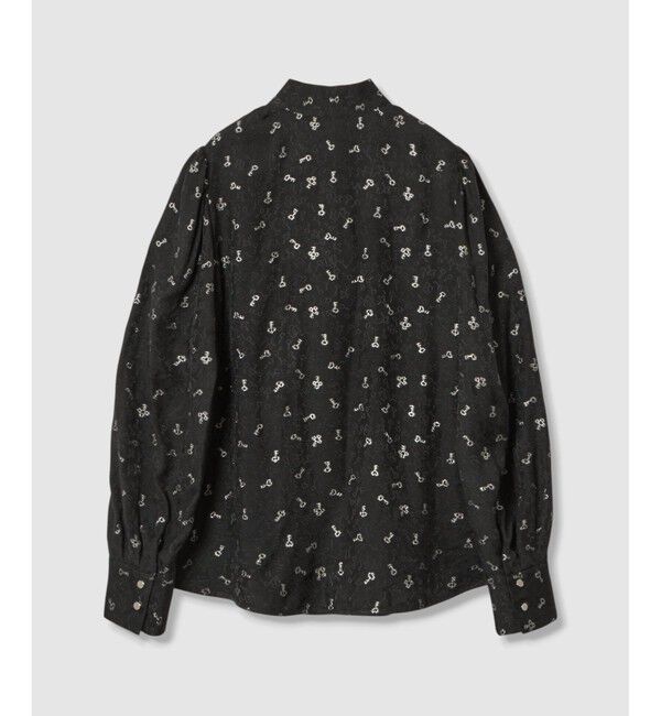 LOULOU WILLOUGHBY「【LOULOU WILLOUGHBY】KEYジャガードボウタイブラウス」|シャツ・ブラウス|