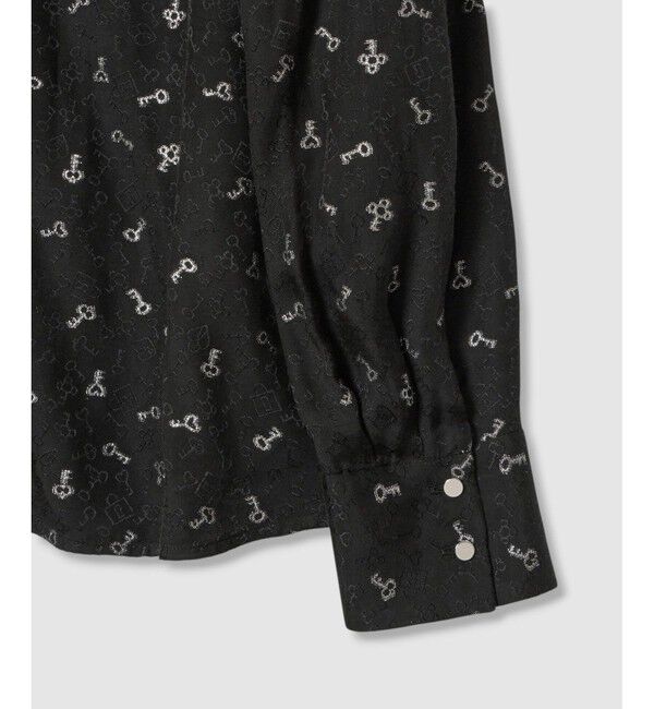 LOULOU WILLOUGHBY「【LOULOU WILLOUGHBY】KEYジャガードボウタイブラウス」|シャツ・ブラウス|