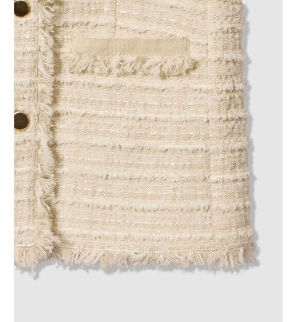 allureville「ジオリカツィードフリンジジレ」|ベスト・ジレ|