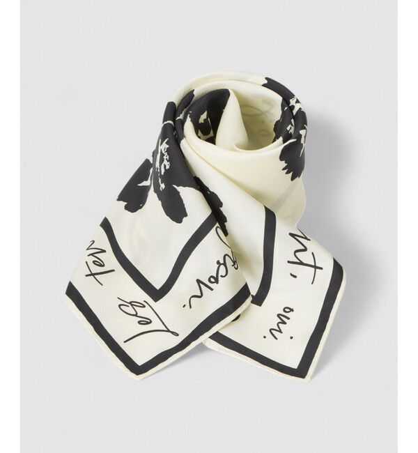 allureville「スケッチフラワースカーフ」|バンダナ・スカーフ|