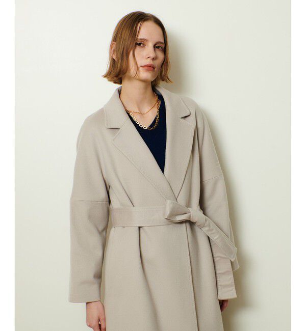 allureville「WEB限定 カシミヤビーバーコート」|ダッフルコート|ピンクベージュ