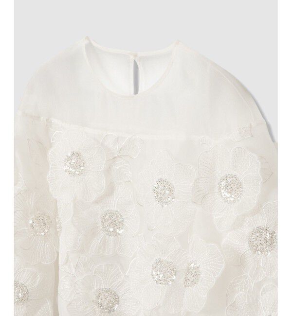 LOULOU WILLOUGHBY「【LOULOU WILLOUGHBY】オーガンフラワーブラウス」|シャツ・ブラウス|