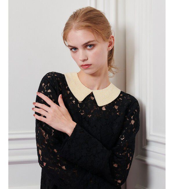 LOULOU WILLOUGHBY「【LOULOU WILLOUGHBY】パールネックレースワンピース」|ワンピース|