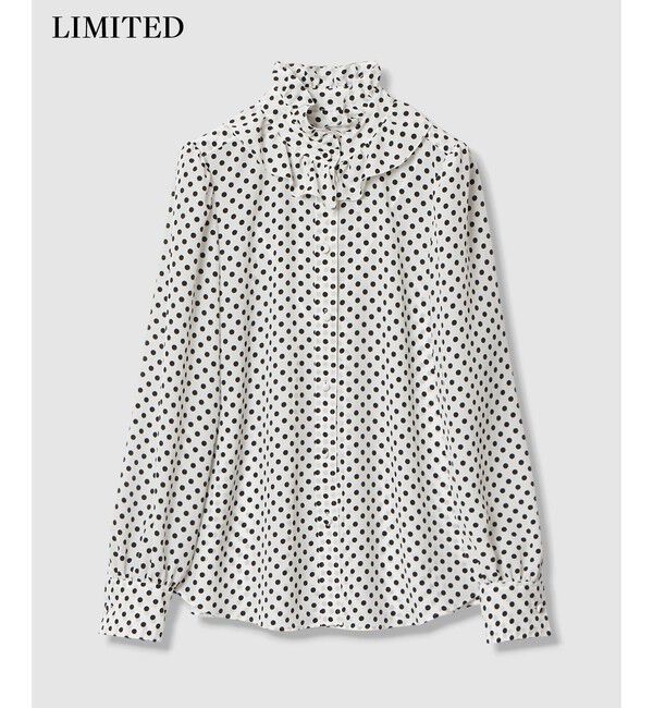 LOULOU WILLOUGHBY「◇【LOULOU WILLOUGHBY】デシンドットフリルボウタイブラウス」|シャツ・ブラウス|