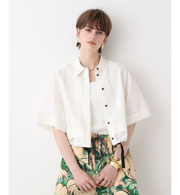 allureville「シャツカラーブルゾン」|ブルゾン・スタジャン|ホワイト