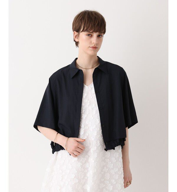 allureville「シャツカラーブルゾン」|ブルゾン・スタジャン|ブラック