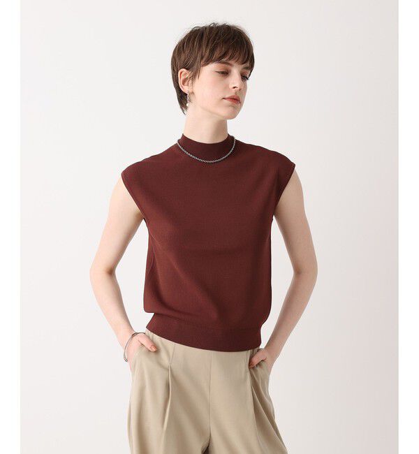 allureville「ソウバリモックネックフレンチスリーブプルオーバー」|ニット・セーター|