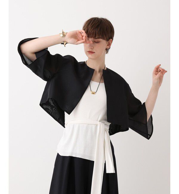 allureville「ノーカラーコクーンジャケット」|その他|