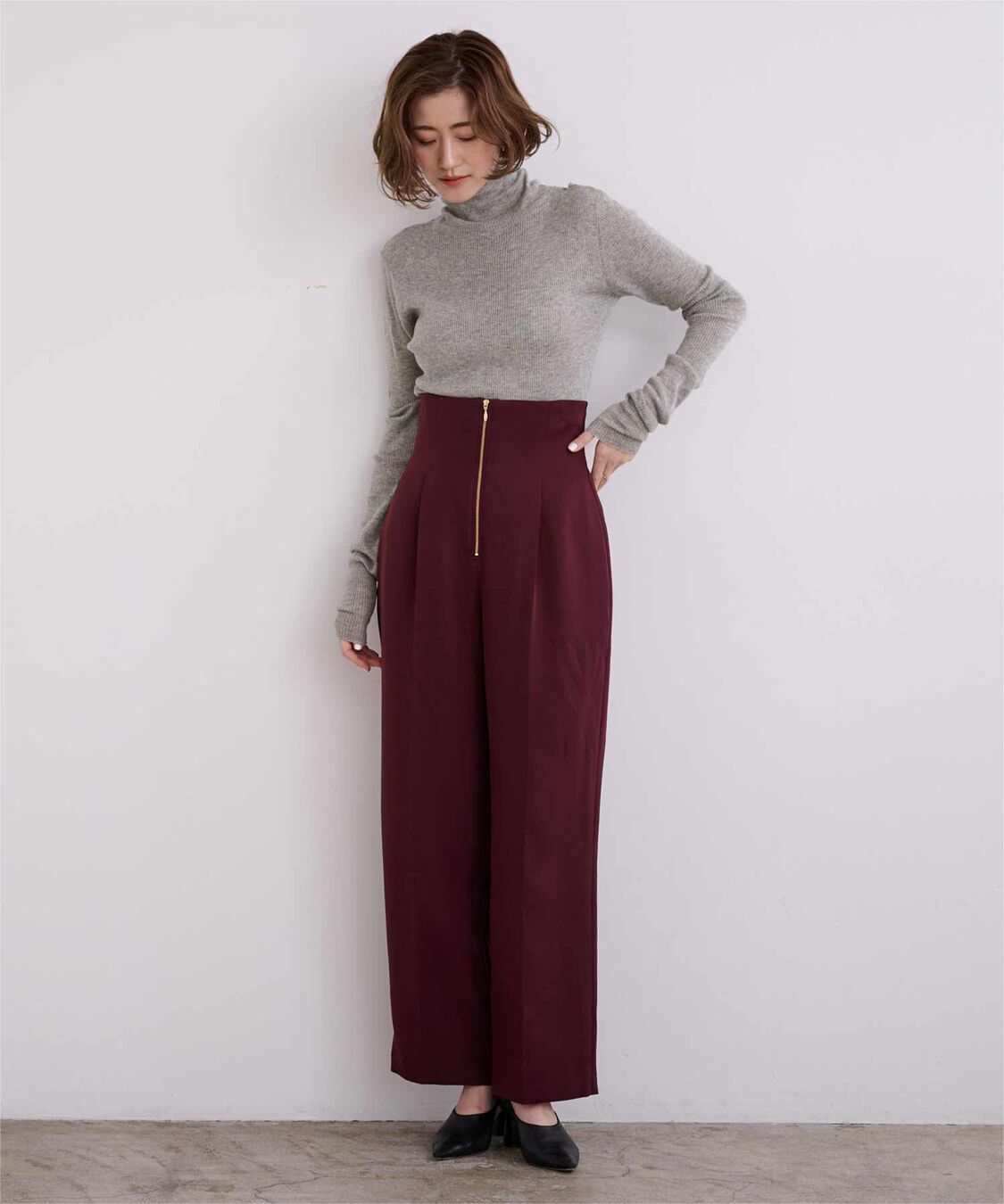 ur's「ウールブレンドハイネックリブニット」|ニット・セーター|