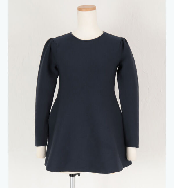 ur's「【星玲奈さんコラボアイテム】パフスリーブペプラムニットトップス」|ニット・セーター|