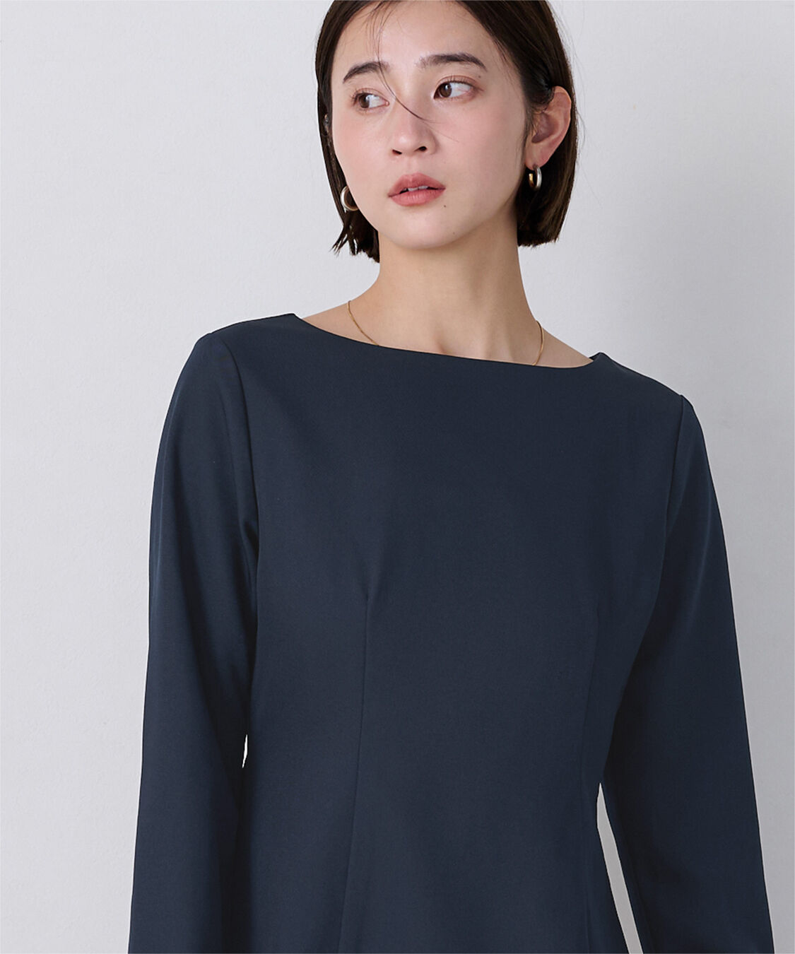 ur's「【小林有里さんコラボアイテム】ボートネックペプラムブラウス」|シャツ・ブラウス|