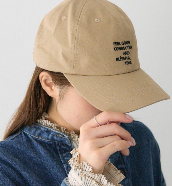  「【F&B】ロゴ刺繍キャップ」|キャップ・キャスケット|ベージュ