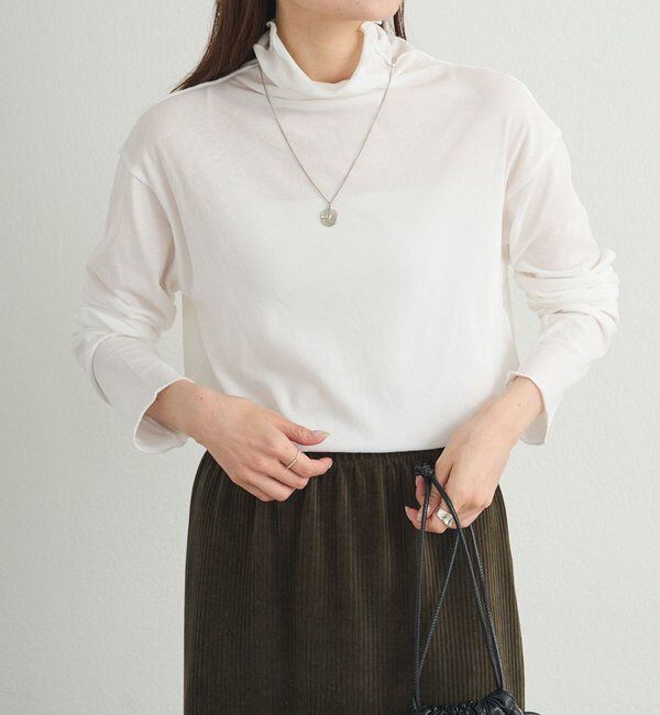  「【25AW新色登場！】コットンシアーハイネックカットソー」|Tシャツ・カットソー|