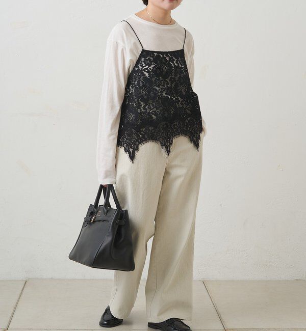  「フラワーモチーフレースキャミ」|キャミソール|